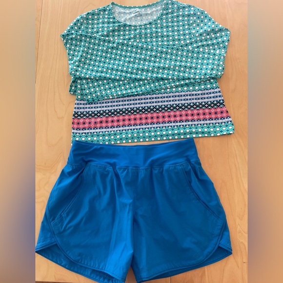 Lands’ End Swim Tee and Swim Shorts Set (Size 2P or XS) - Picture 2 of 8